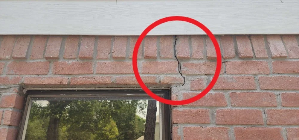 Residential brick exterior detail photographed during field work